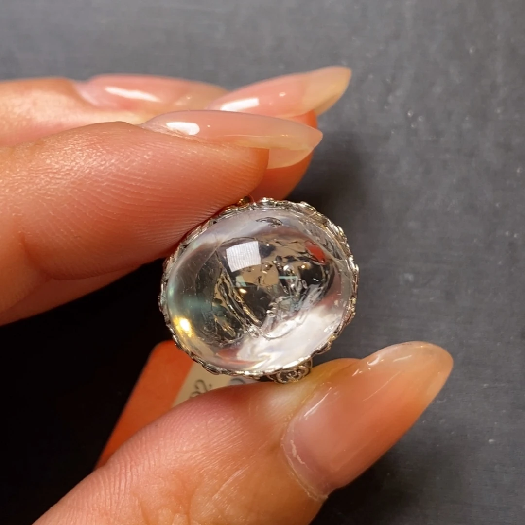 水晶戒指银S925镶嵌JP51552婷