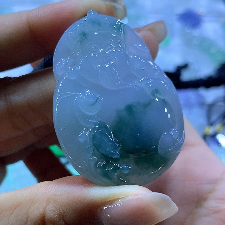 翡翠未镶嵌颈饰天然翡翠A货吊坠