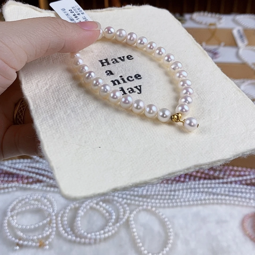 手绳淡水珍珠银S925镶嵌