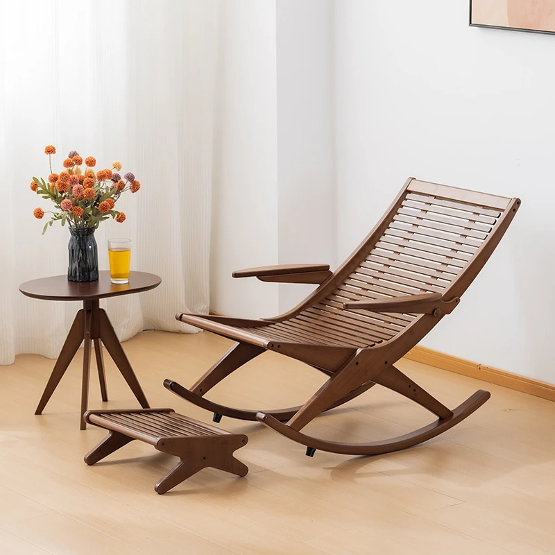逍遥式家用可折叠午休摇椅躺椅阳台懒人凉椅休闲椅舒适摇摇可躺