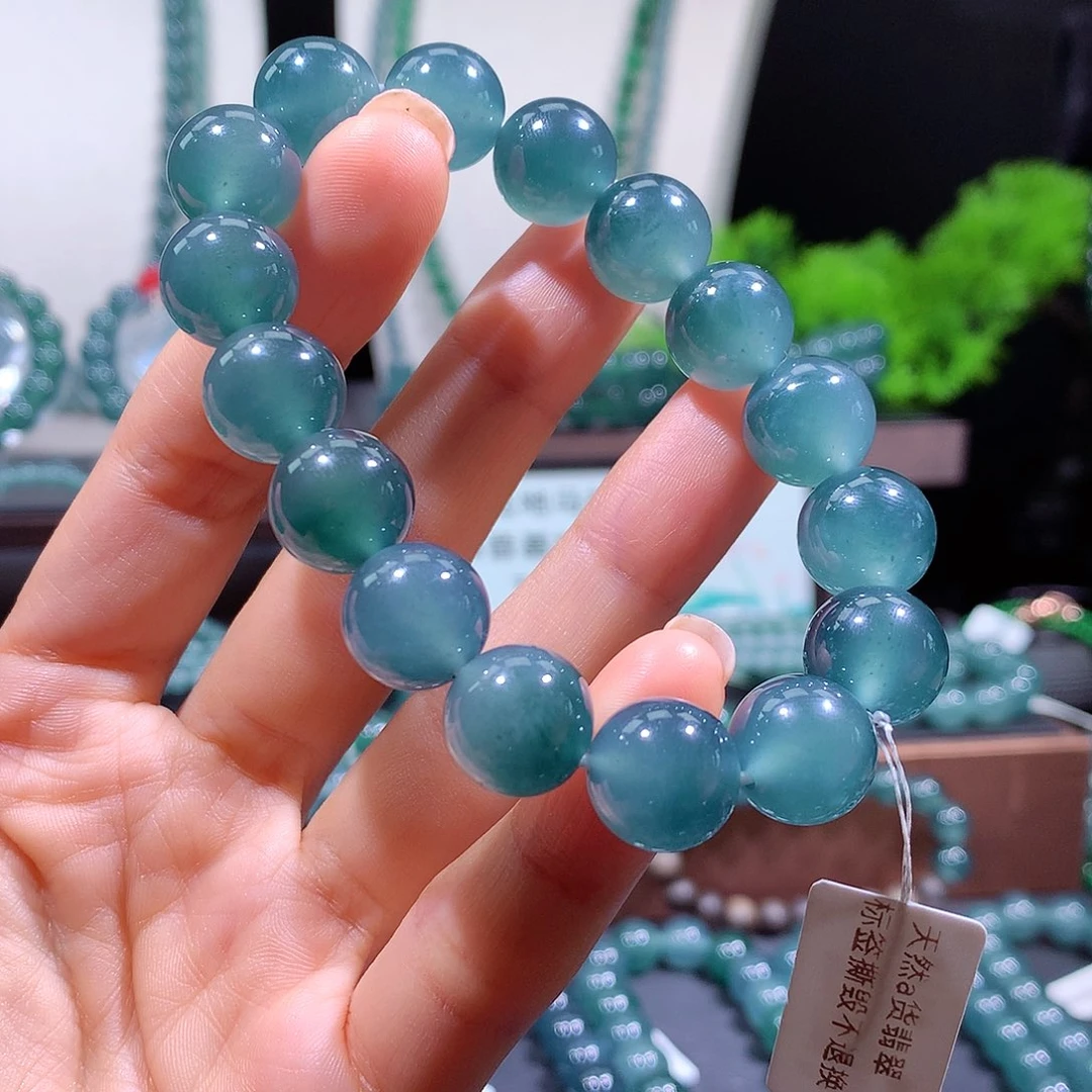 f***n翡翠未镶嵌手链天然a货翡翠手串