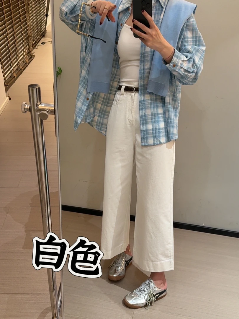 老赵服饰 百搭高腰直筒阔腿裤 21AU3241