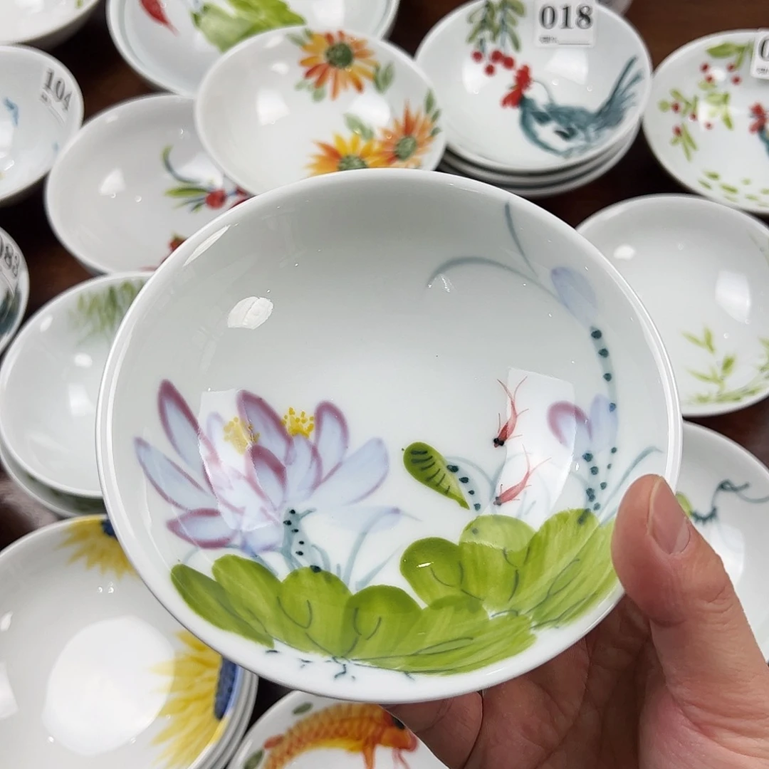 瓷片景德镇陶瓷手工手绘制作