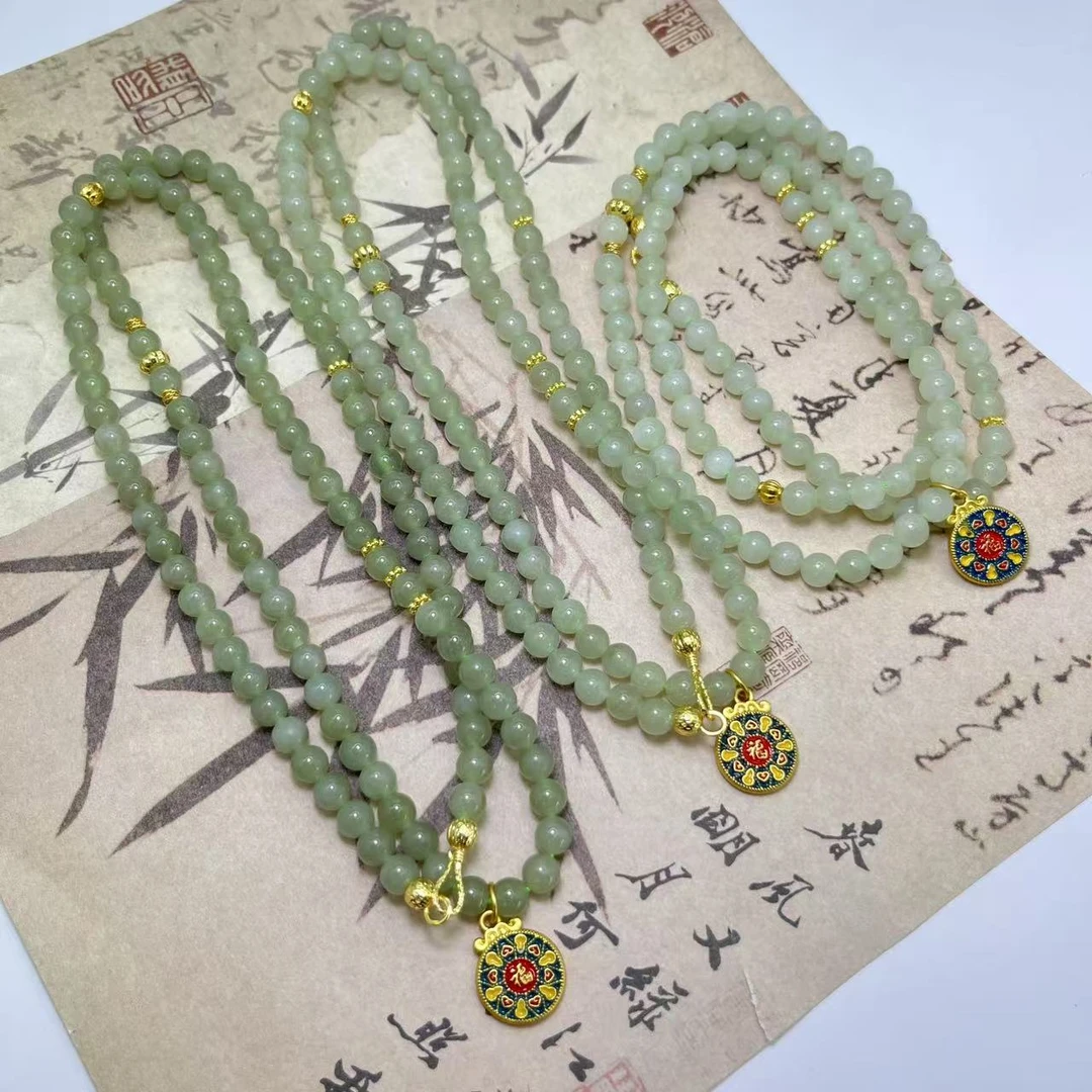 天然和田玉 清新淡雅设计款妈妈链 多样性发货 拍一发一H312