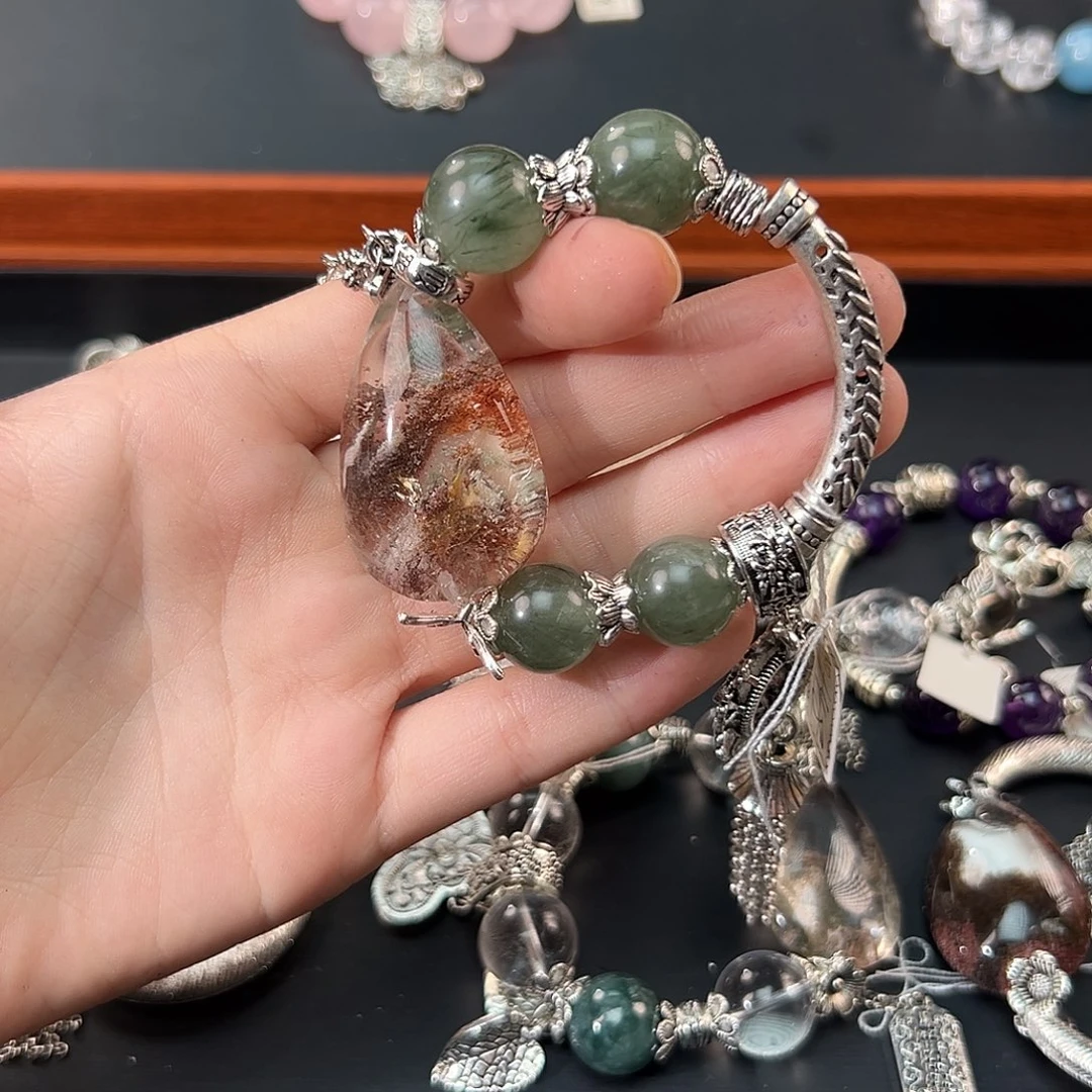 烟晶手链合金天****息手串