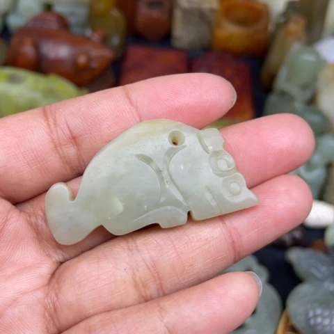 和田玉未镶嵌颈饰68