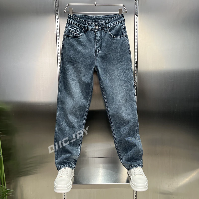 【高端】秋季男款高级感裤子常规款长裤微弹修身牛仔裤复古宽松百搭