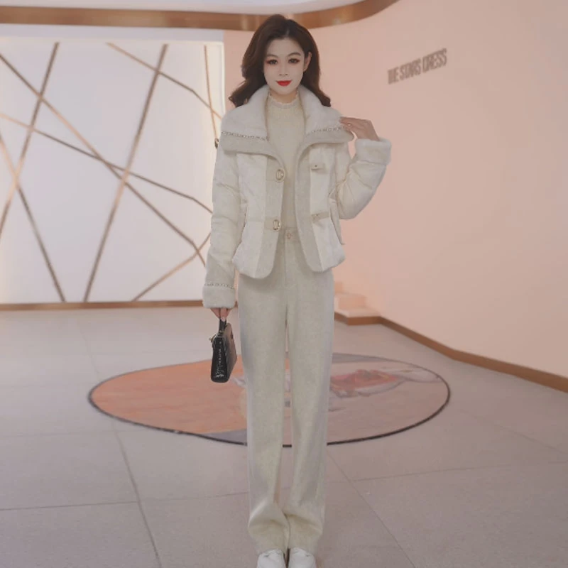 【羽绒服】两件套羽绒服时尚修身气质休闲女神范收腰显瘦减龄百搭