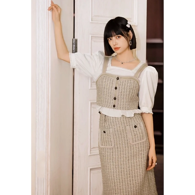 【檬】两件套简约小衫+吊带上衣2025春季新款专柜撤柜女装