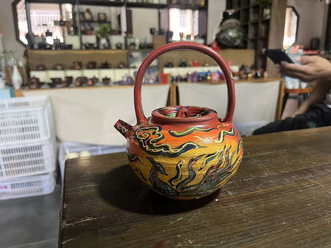 【静姐小院】敦煌九尾大提梁壶（洞尚0279）