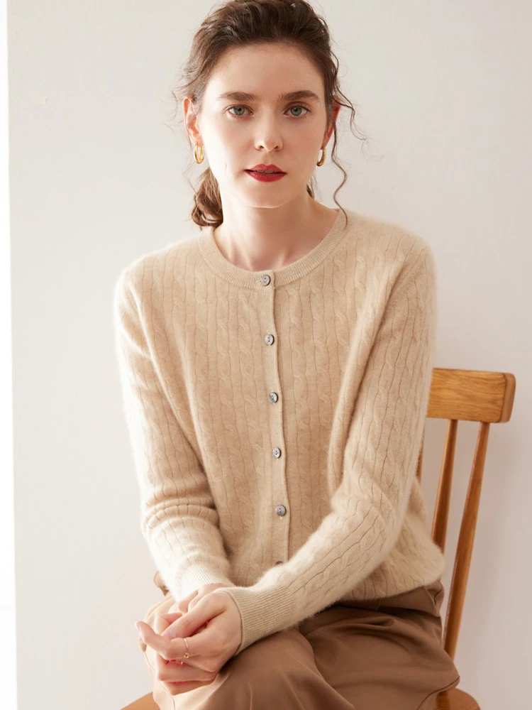 圆领小扭花开衫  DMC-222