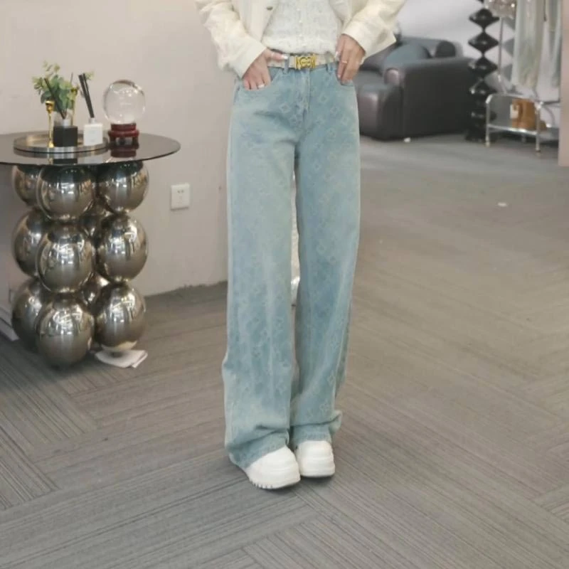 韩版时休闲百搭立体牛仔裤女2025年春秋季新款尚设计感宽松裤子潮