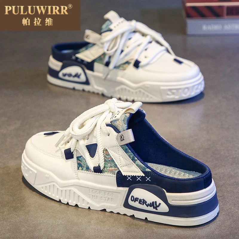 包头拖男士2025新款夏季外穿透气凉鞋无后跟运动懒人一脚蹬半拖鞋