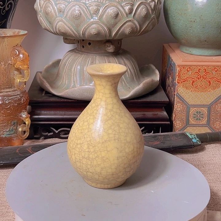 摆件哥窑玉壶春摆件
