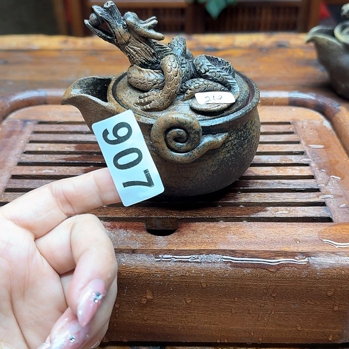 纯手工制作粗陶茶具