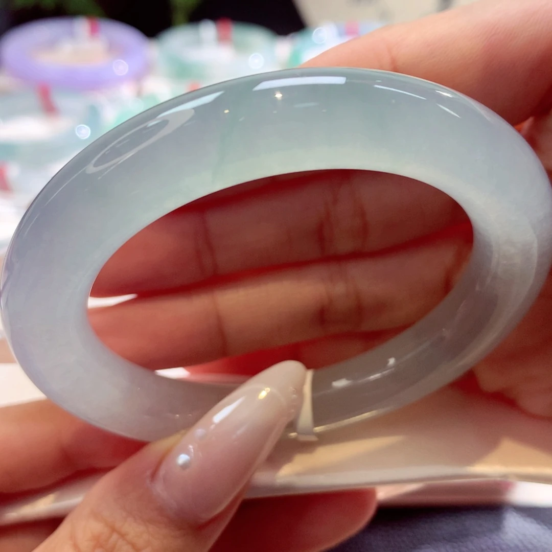 未镶嵌手镯翡翠圆条32号66