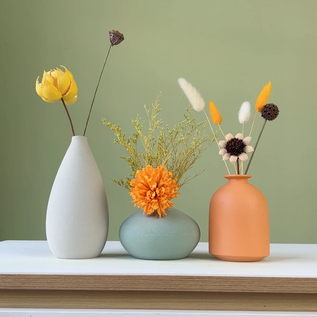 摆件景德镇陶瓷花瓶摆件无孔