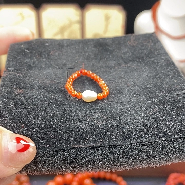 南红玛瑙合金手链