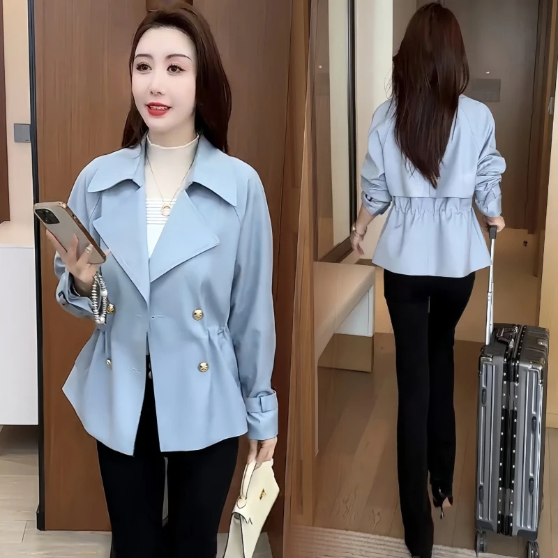 风衣女短款2025春秋新款知识分子大衣小个子英伦风时尚百搭外套