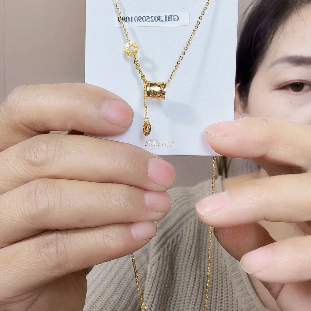 925银珐琅纯银百搭项链