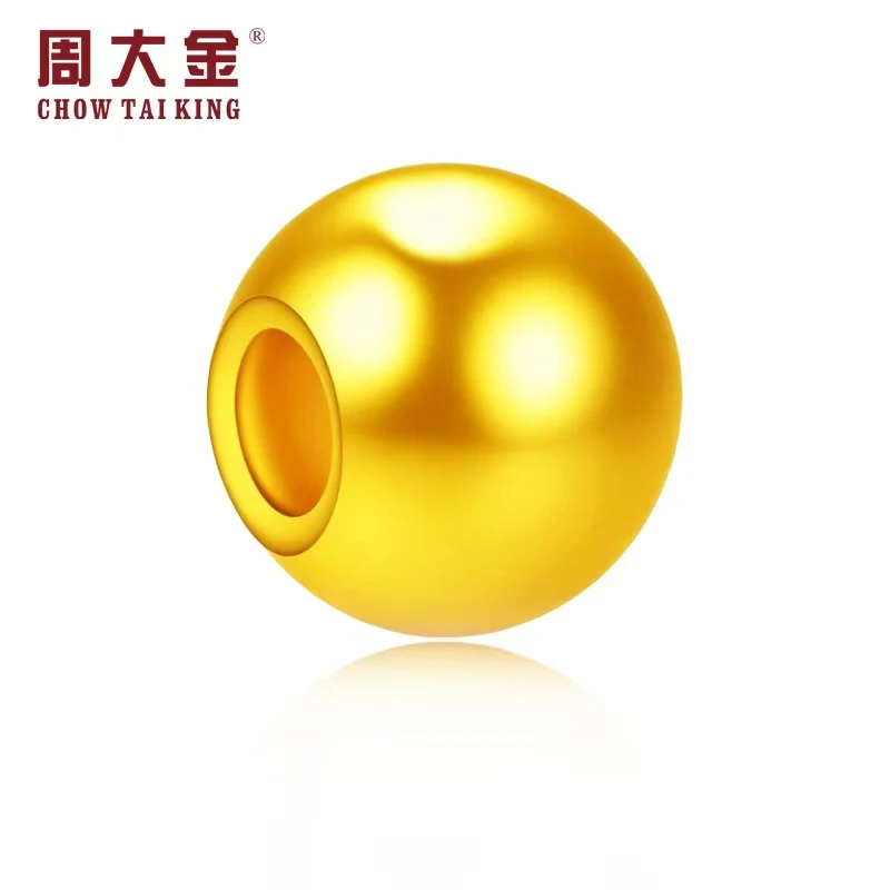 【雅婷专属】足金配件配珠 卡4mm古法金珠一颗 BR158