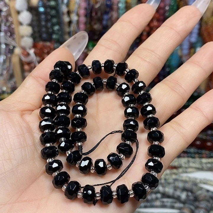 玛瑙/玉髓未镶嵌珠宝半成品玛瑙切面车轮卡8mm