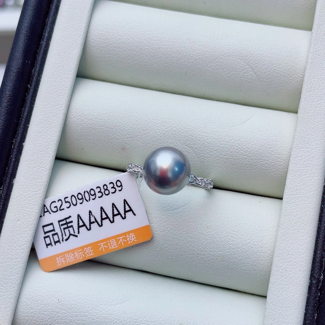 银S925镶嵌海水珍珠戒指w30