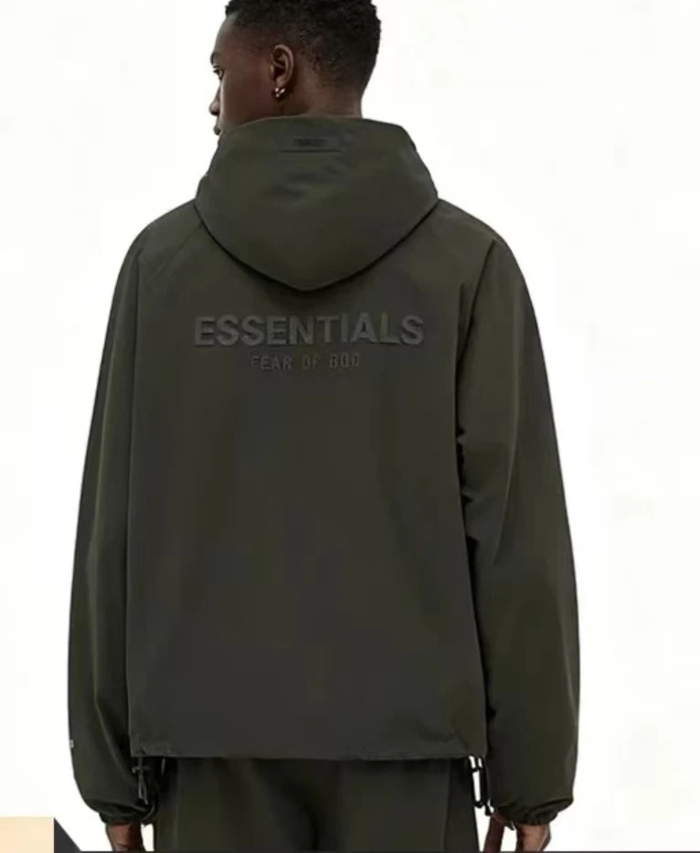 【ES23棉服]】ESS23款纯色字母拉链连帽情侣休闲重磅棉服