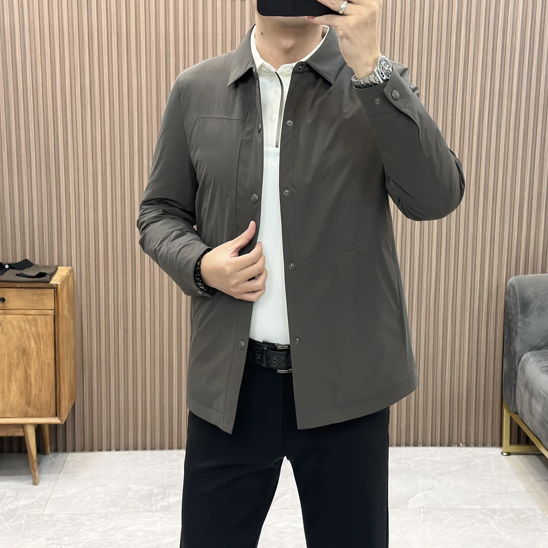 男士90白鹅绒羽绒服秋冬轻便不压身防风保暖商务休闲外套35199