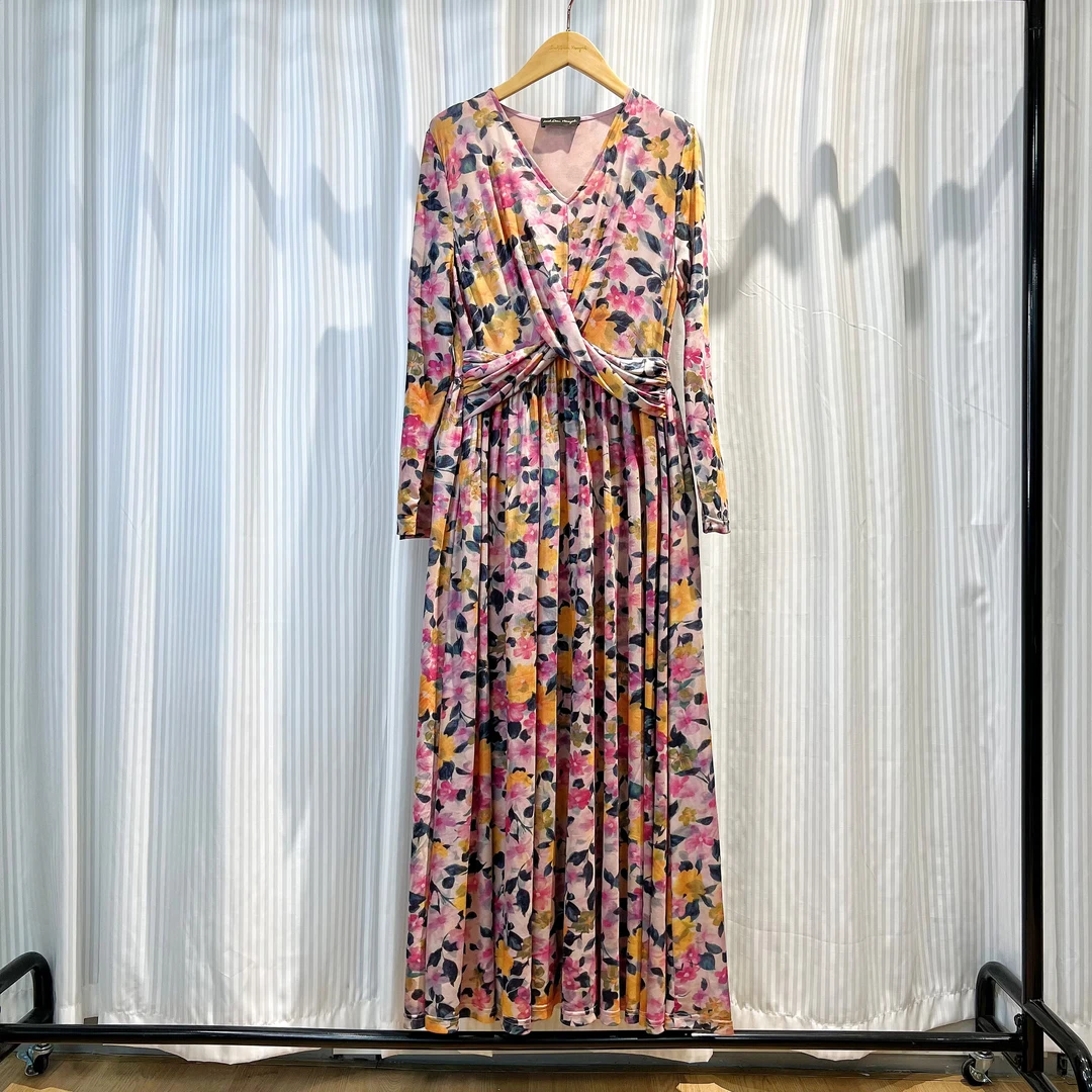 【萨拉迪恩】自然系列高端优雅时尚气质百搭连衣裙