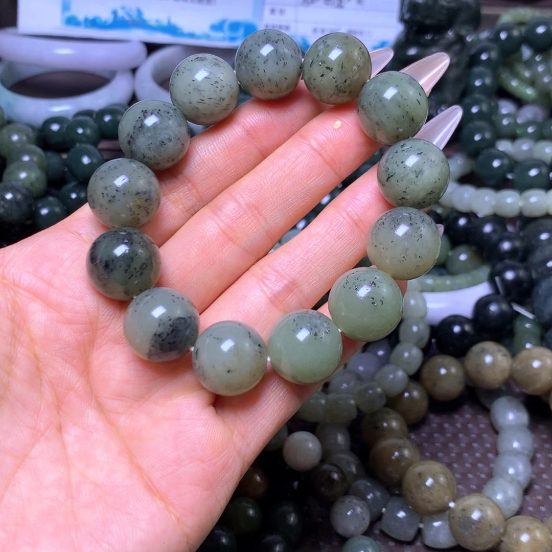 和田玉未镶嵌手串卡16