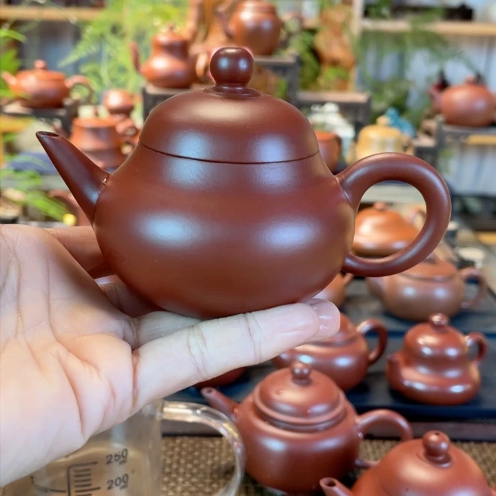 紫砂茶壶z*潮州手工手拉手壶