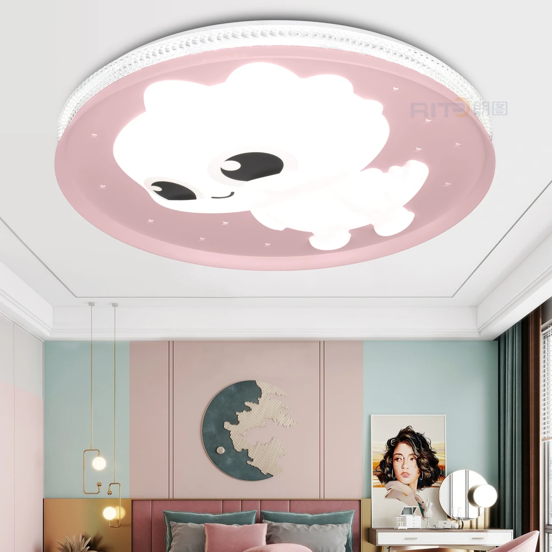 【推荐】卧室书房圆形吸顶灯旋转阳台沙发餐厅简约主卧儿童中山灯具