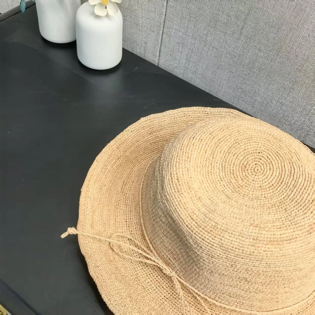 木子家 I  【拉菲草草帽】夏季百搭蝴蝶结一体成型帽子
