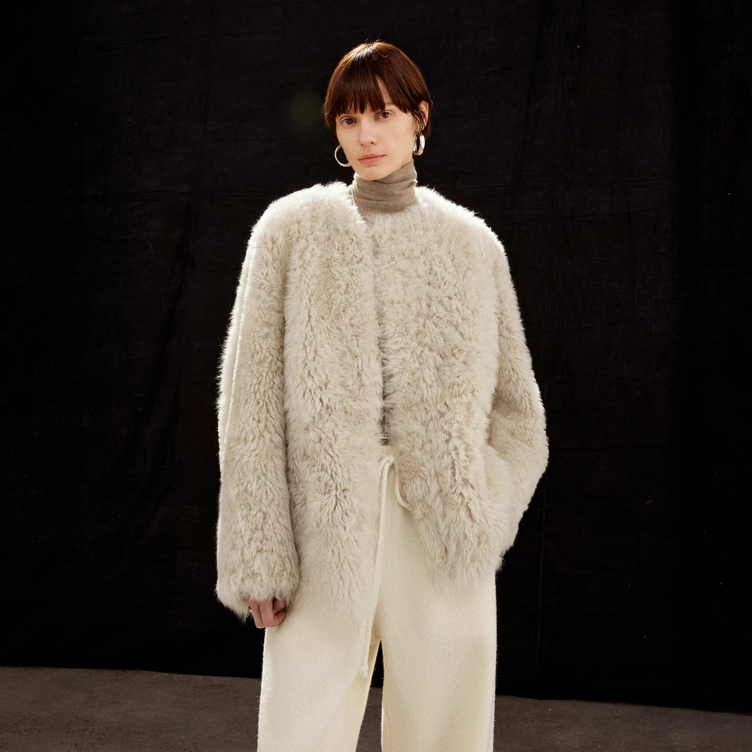 MSBEAST粉丝内购会 进口托斯卡纳皮毛一体圆领 54137