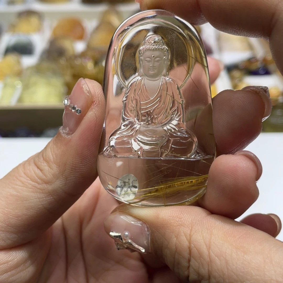 水晶颈饰未镶嵌今**天定制