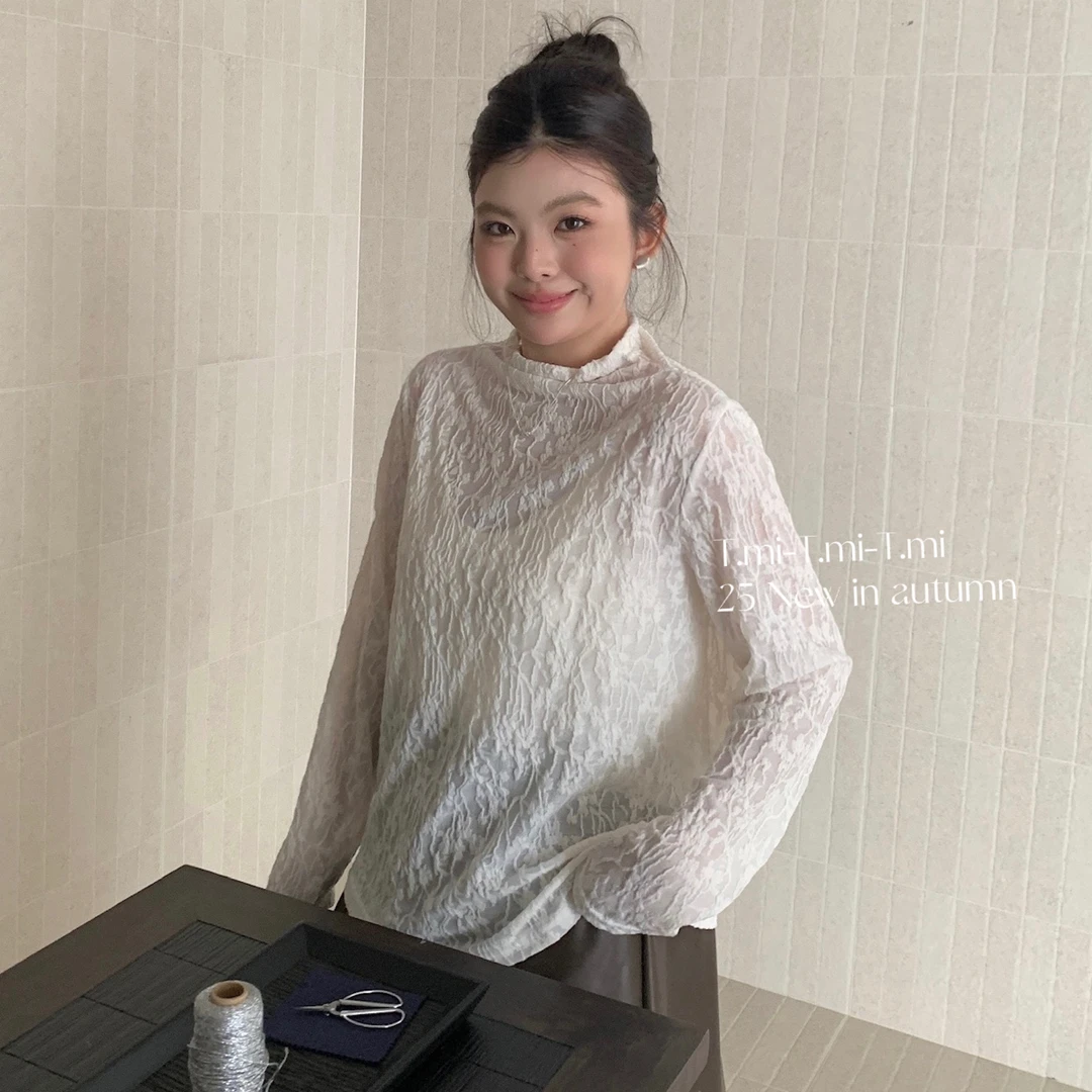 (晓晓家)秋冬必备网纱气质百搭打底