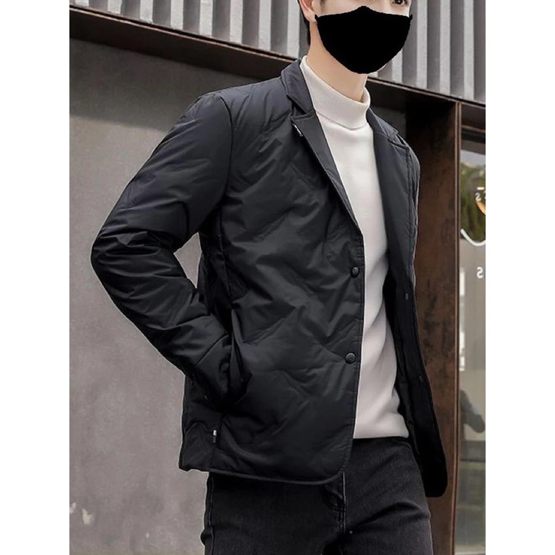 【澳门&专柜】采购产品冬季男士短羽绒服，时尚和简单的翻领西装