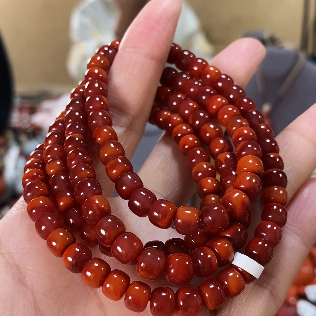 未镶嵌多圈6mm原矿南红玛瑙