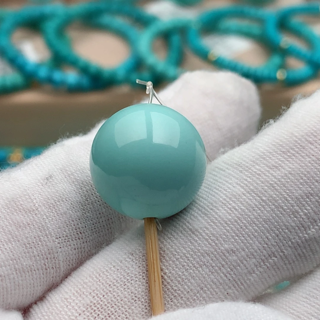 绿松石未镶嵌珠宝奇石16.8mm