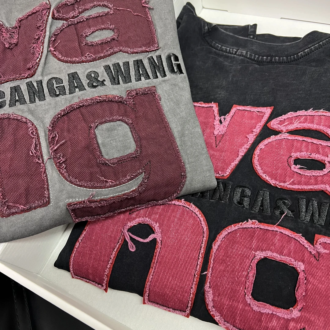 【03-洗水wang】2025春夏新款奢品男女同款重磅情侣时尚休闲T恤