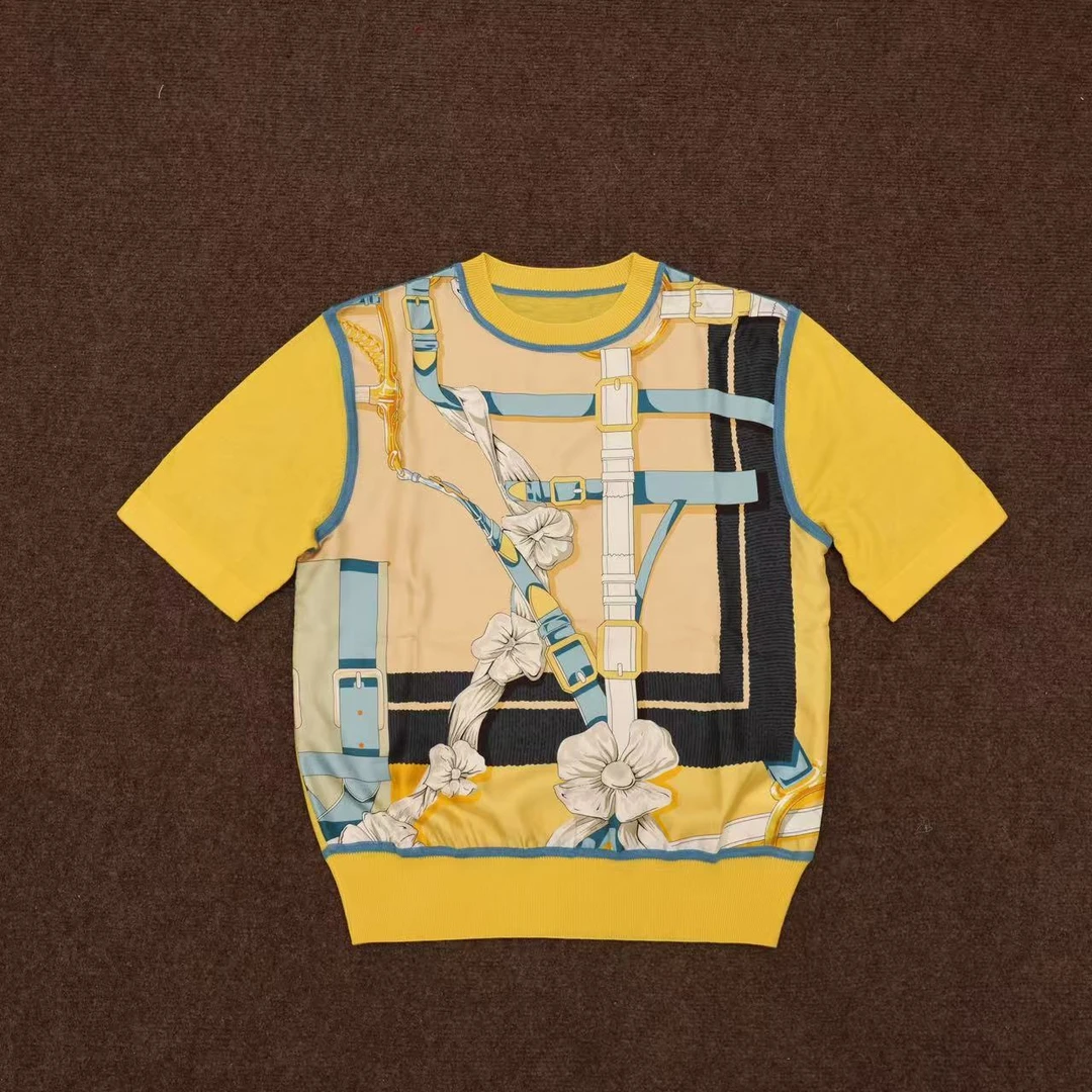 【晨老板】N【永恒马鞍】圆领印花圆领短袖针织69257058