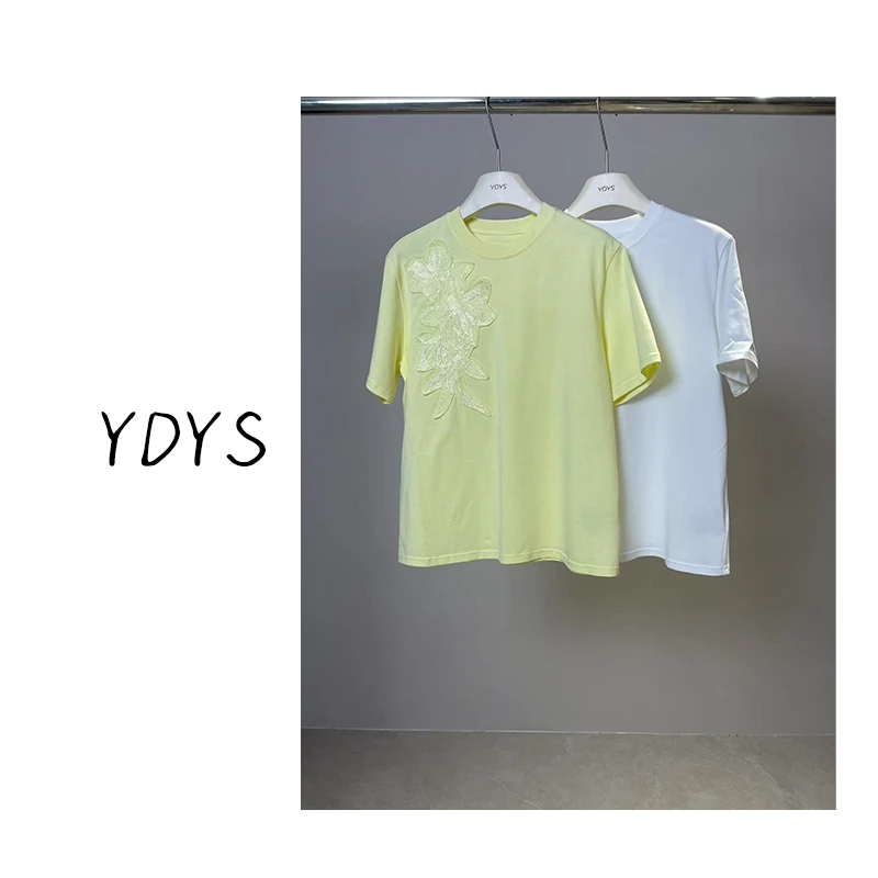 【YDYS】25K00496 2025新款时尚气质小众T恤