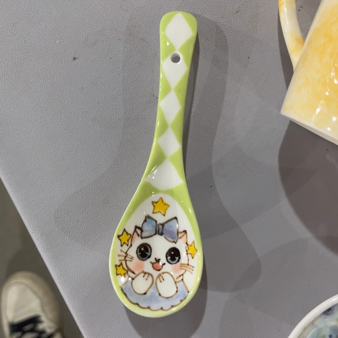 ****喵瓷片勺子一个 好看