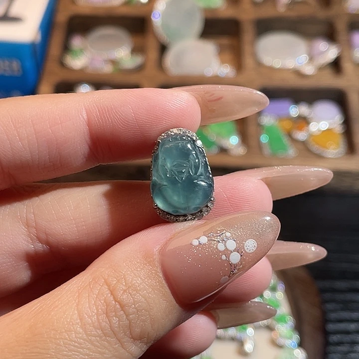 翡翠银S925镶嵌颈饰