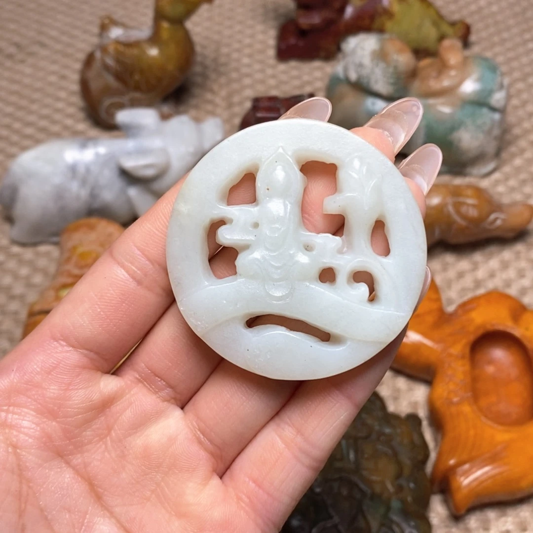 白玉菩提吊坠白玉菩提白玉菩提摆件