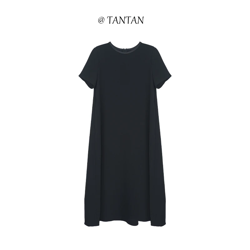 TANTAN  100醋酸麻气质时尚连衣裙1048