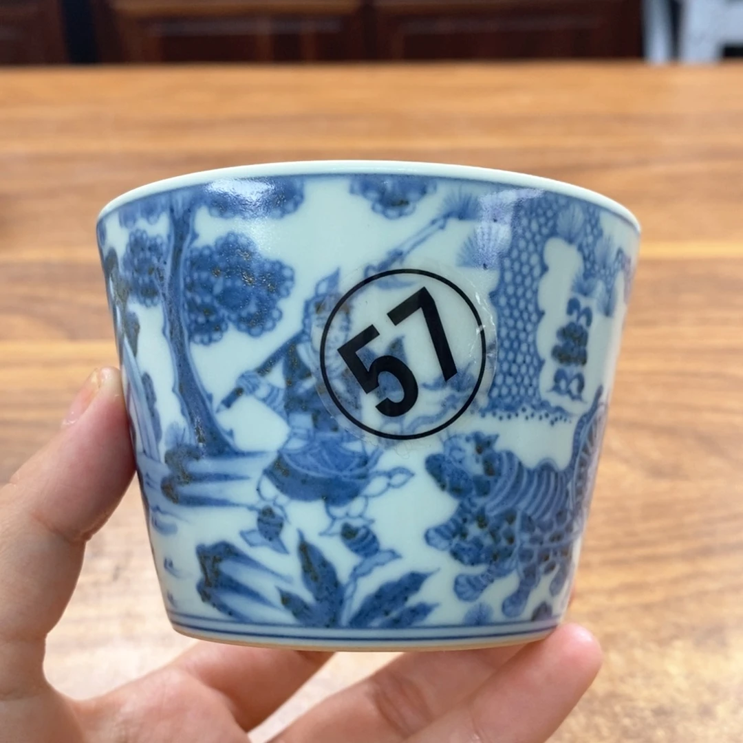 手工手绘柴窑单杯