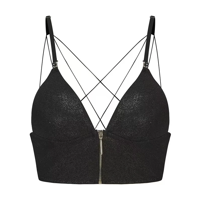 梦梦 MENGMENG｛新款纯欲辣妹复古吊带背心上衣}