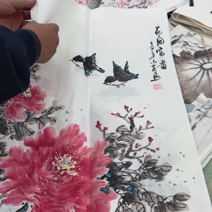 国画宣纸纯手绘国画